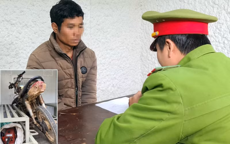 Bị can Ha Pri cùng tang vật.