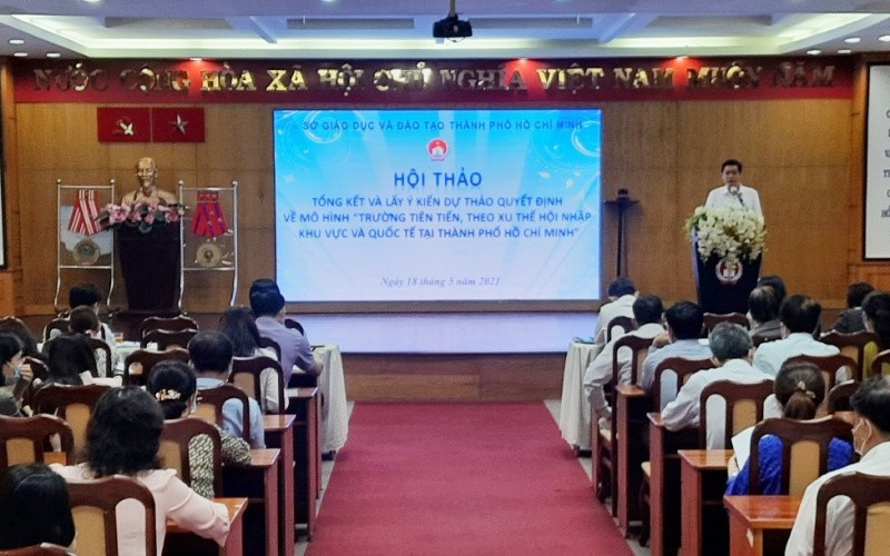 Quang cảnh hội nghị. TP Hồ Chí Minh có 40 trường học tiên tiến, theo xu thế hội nhập -0