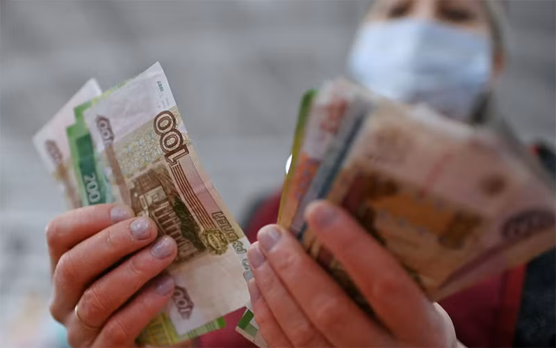 Đồng ruble của Nga. (Ảnh: Reuters)
