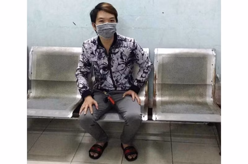 Đối tượng Hứa Hán Võ tại cơ quan Công an. 