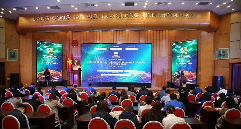 Quang cảnh lễ phát động cuộc thi Finnovation 2022. Phát động Cuộc thi Sinh viên khởi nghiệp công nghệ tài chính Finnovation 2022 -0