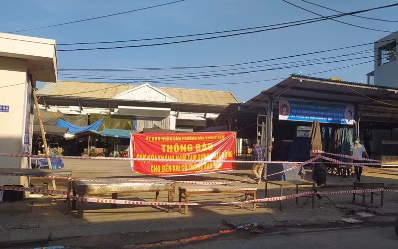 Đà Nẵng dừng hoạt động chợ Hoà Khánh Nam từ 0 giờ ngày 8-5.