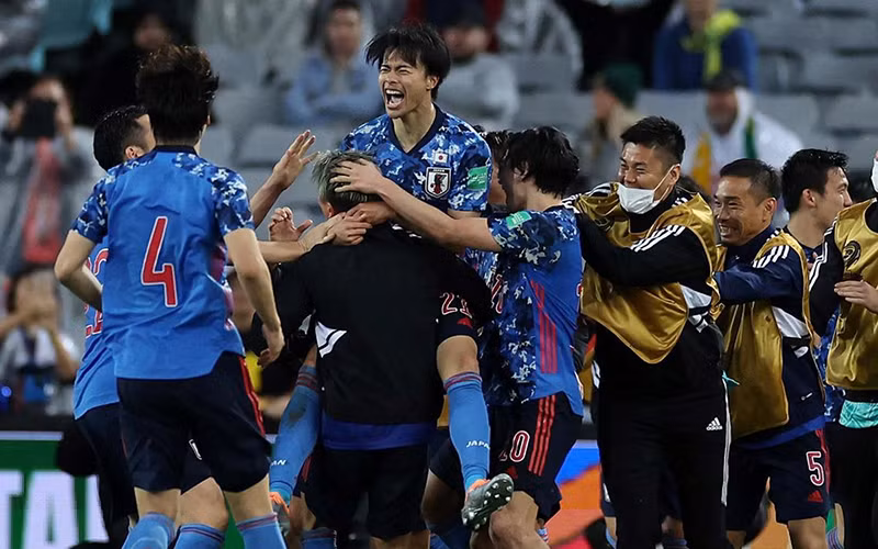 Nhật Bản giành vé đến Qatar dự World Cup 2022. (Nguồn: TTXVN)