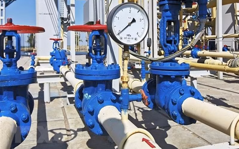 Hệ thống đường ống dẫn khí đốt của Tập đoàn Gazprom (Nga). (Ảnh: EPA/TTXVN)