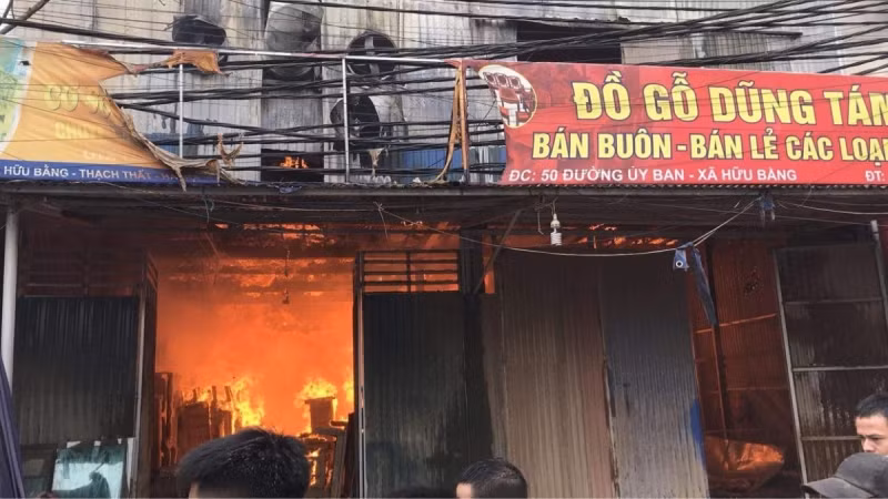 Hiện trường vụ cháy.