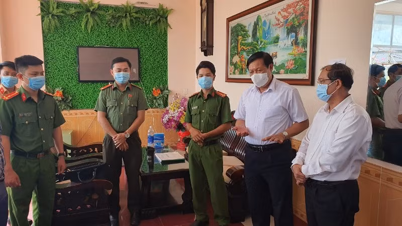 Kiểm tra hoạt động cách ly tại khách sạn Ngọc Hân, TP Vũng Tàu.