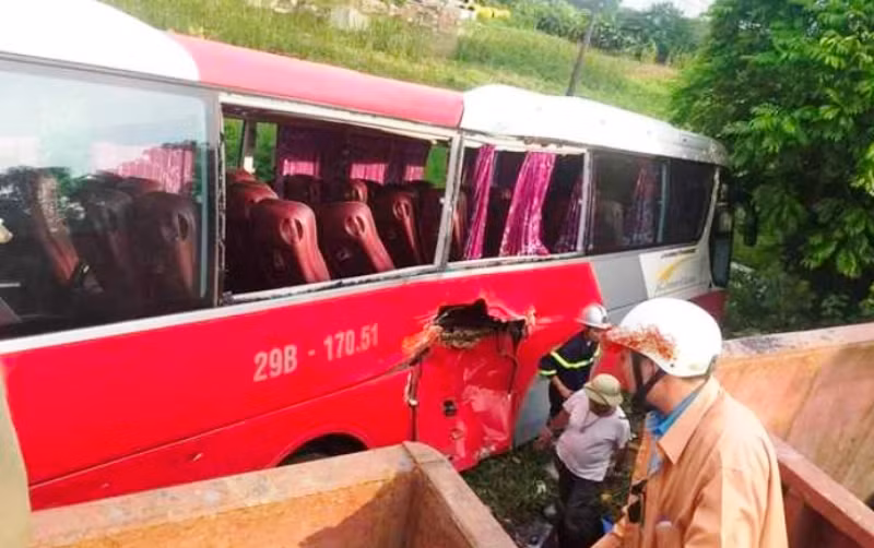 Hiện trường vụ tai nạn.