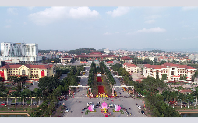 Một góc trung tâm TP Bắc Ninh. Ảnh: KHẮC THỤY