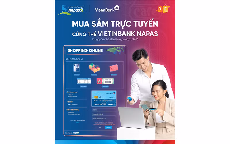 Hấp dẫn CTKM “Mua sắm trực tuyến cùng thẻ VietinBank NAPAS”