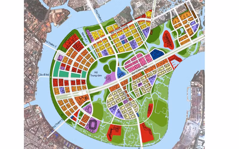 Quy hoạch Khu đô thị mới Thủ Thiêm. (Ảnh: thuthiem.hochiminhcity.gov.vn)