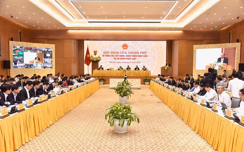 Thủ tướng chủ trì Hội nghị của Chính phủ về công tác xây dựng, hoàn thiện pháp luật và thi hành pháp luật -0