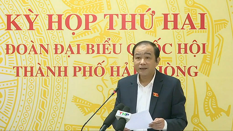Đại biểu Quốc hội Lã Thanh Tân (Hải Phòng) phát biểu tại phiên thảo luận trực tuyến ngày 24/10. Ảnh: quochoi.vn Còn nhiều vướng mắc trong thu hồi tài sản tham nhũng -0