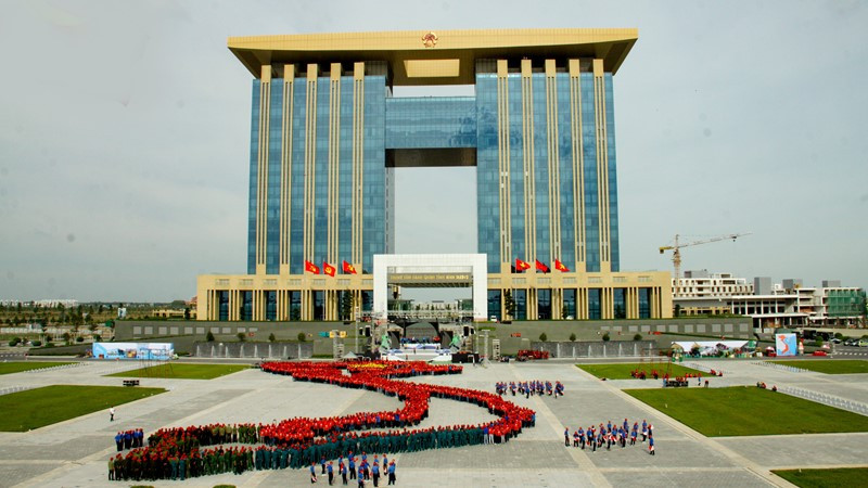 Tòa nhà Trung tâm hành chính tập trung tỉnh tại thành phố mới Bình Dương. Becamex IDC đồng hành cùng Bình Dương phát triển -0