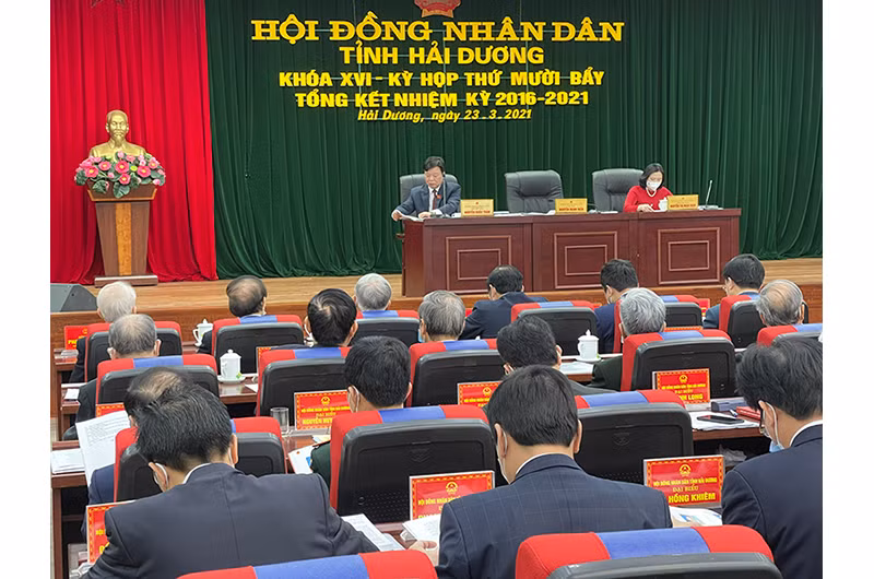 Kỳ họp tổng kết HĐND tỉnh Hải Dương nhiệm kỳ 2016-2021.