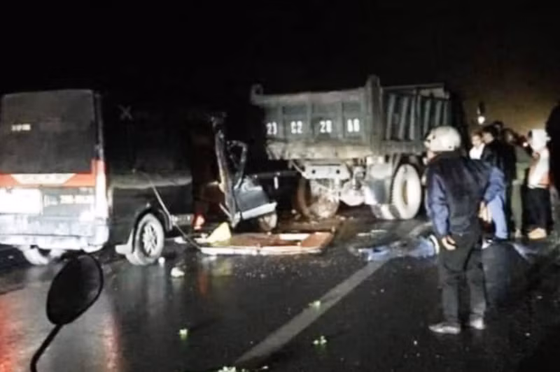 Hiện trường vụ tai nạn.