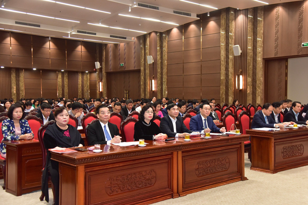 Quang cảnh hội nghị. Hà Nội tổng kết việc tổ chức Đại hội đảng bộ các cấp -0