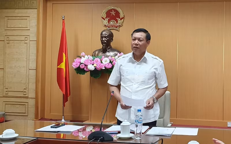 Thứ trưởng Y tế Đỗ Xuân Tuyên phát biểu tại hội nghị.