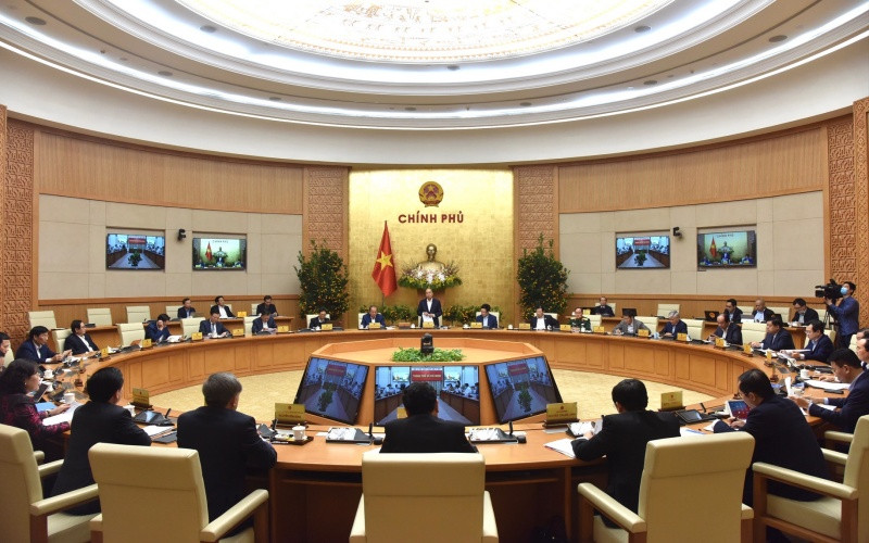 Toàn cảnh phiên họp. Chính phủ họp phiên thường kỳ tháng 1 -0