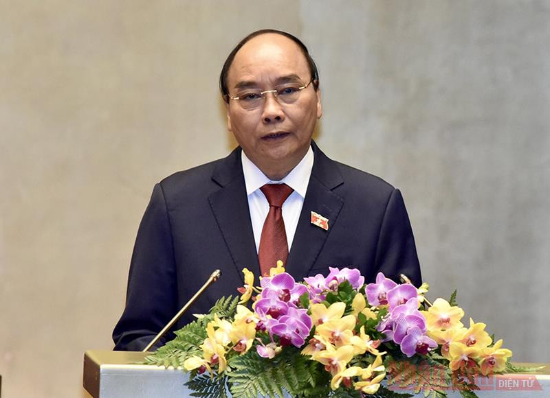 Chủ tịch nước Nguyễn Xuân Phúc phát biểu. Đồng chí Nguyễn Xuân Phúc tuyên thệ nhậm chức Chủ tịch nước -0