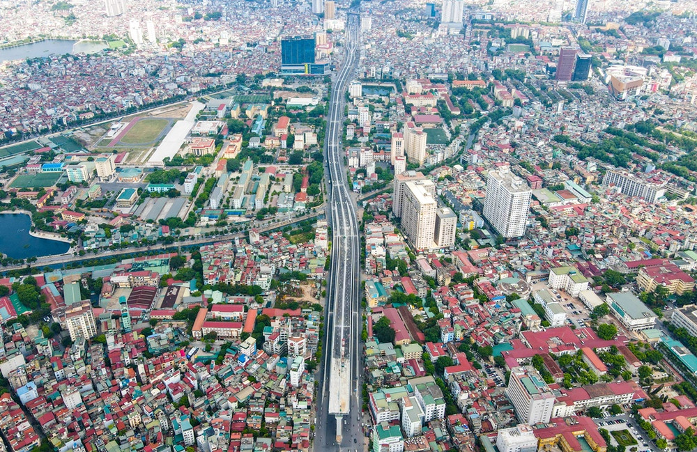 Toàn cảnh đoạn đường vành đai 2 trên cao “giải cứu điểm đen giao thông” Hà Nội