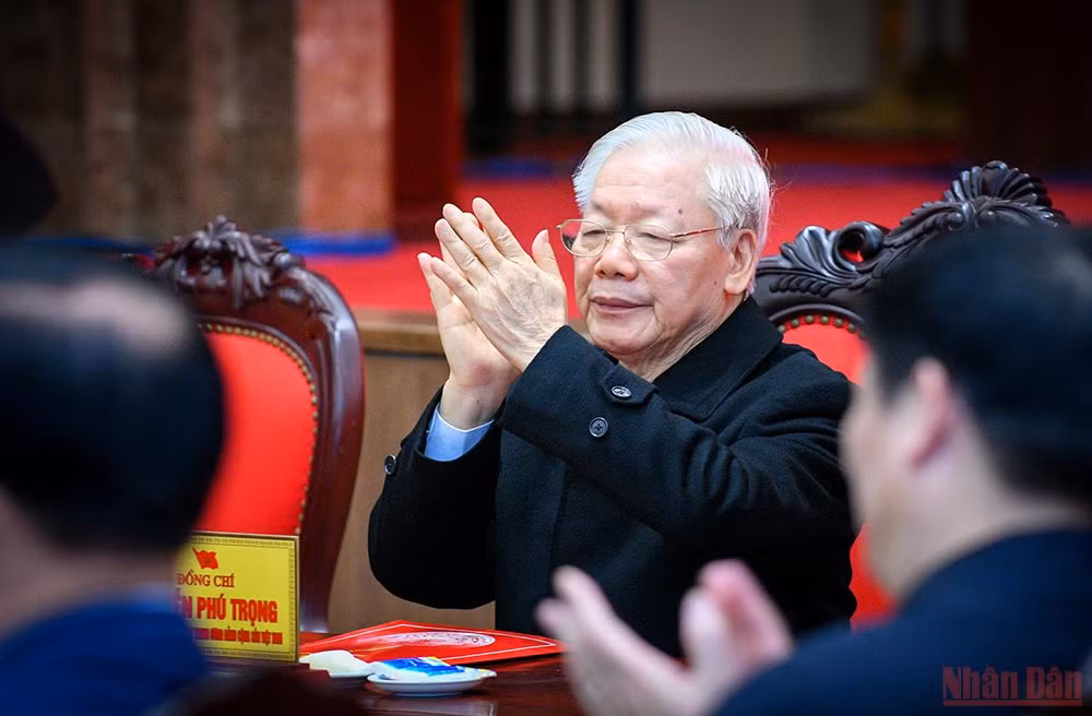 Tổng Bí thư Nguyễn Phú Trọng thăm, chúc Tết Đảng bộ, Chính quyền và nhân dân Thủ đô -0