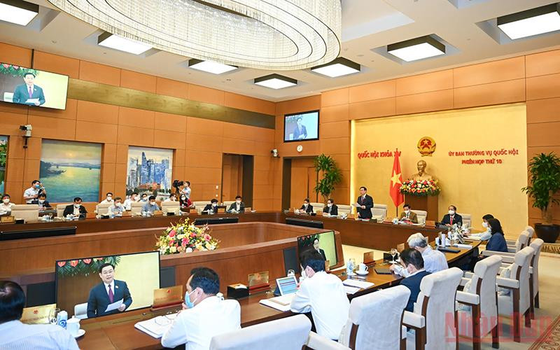 Quang cảnh phiên họp thứ 10, Ủy ban Thường vụ Quốc hội khóa XV. (Ảnh: Duy Linh) Khai mạc Phiên họp thứ 10 Ủy ban Thường vụ Quốc hội -0