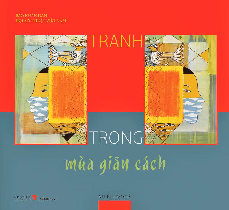 Sách Tranh trong mùa giãn cách do NXB Thông Tấn ấn hành ra mắt cùng với sự kiện triển lãm tranh.