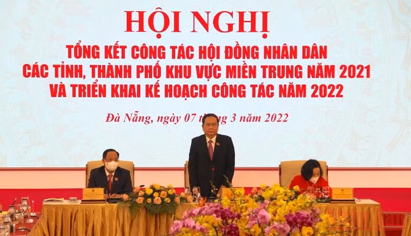 Phó Chủ tịch Thường trực Quốc hội Trần Thanh Mẫn phát biểu kết luận hội nghị.