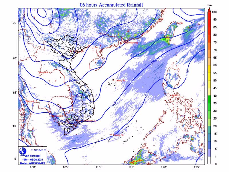 Bắc Bộ có mưa dông giảm nhiệt từ chiều tối 9/8
