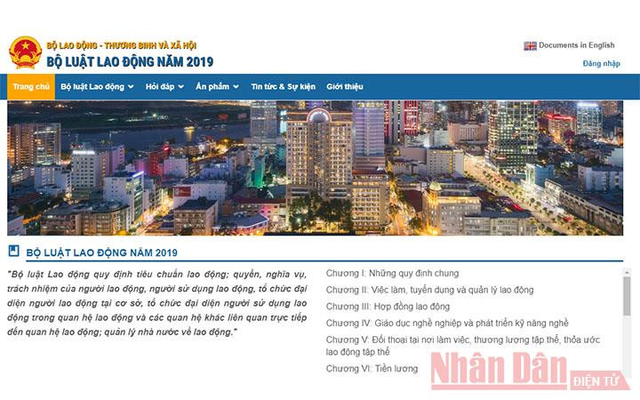 Ra mắt trang thông tin chính thức về Bộ luật Lao động năm 2019