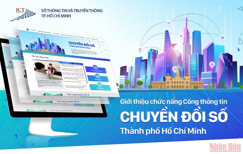 Giới thiệu Cổng thông tin chuyển đổi số Thành phố Hồ Chí Minh. (Ảnh chụp màn hình)
