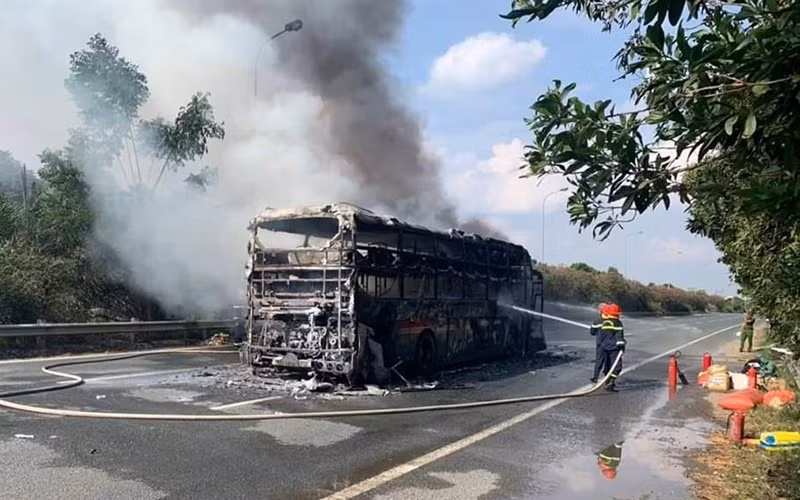 Hiện trường vụ cháy. (Ảnh: TTXVN)