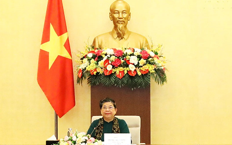 Đồng chí Tòng Thị Phóng phát biểu tại phiên họp. Việt Nam đã sẵn sàng cho Đại hội đồng AIPA 41 -0