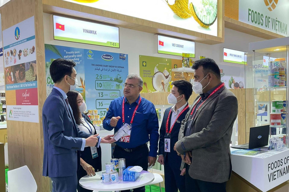 Sau hơn 10 năm góp mặt, Hội chợ Gulfood Dubai là điểm hẹn thường niên của Vinamilk với các đối tác lớn ở khu vực này. (Ảnh: VNM) Sản phẩm sữa Việt tạo điểm nhấn tại các hội chợ quốc tế lớn -0
