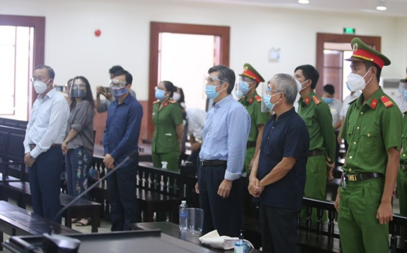 Phiên tòa phúc thẩm xét xử bị cáo Nguyễn Thành Tài và các đồng phạm trong vụ “đất vàng” số 8-12 Lê Duẩn, quận 1, TP Hồ Chí Minh.