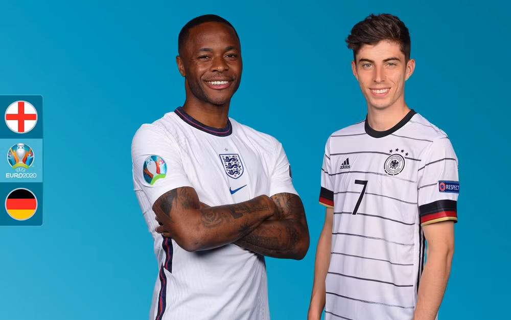 Cuộc đối đầu kinh điển giữa Anh và Đức cũng được coi là "chung kết sớm" ở Euro 2020. (Ảnh: UEFA)