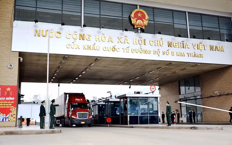 Thông quan hàng hóa qua Cửa khẩu đường bộ Kim Thành (Việt Nam) - Bắc Sơn (Trung Quốc)