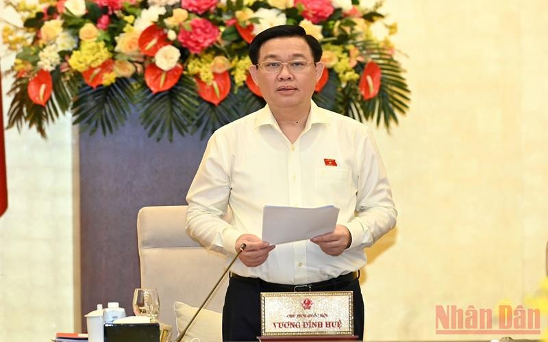 Chủ tịch Quốc hội Vương Đình Huệ. (Ảnh: DUY LINH)