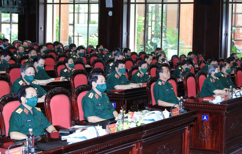 Các đại biểu dự Hội nghị sơ kết công tác đảng, công tác chính trị sáu tháng đầu năm 2021. Nâng cao hiệu quả công tác đảng, công tác chính trị trong các nhiệm vụ -0
