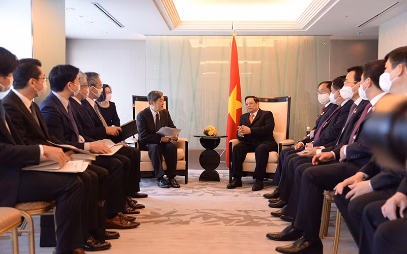 Thủ tướng Phạm Minh Chính tiếp ông Kitaoka Shinichi, Chủ tịch Cơ quan Hợp tác Quốc tế Nhật Bản (JICA).