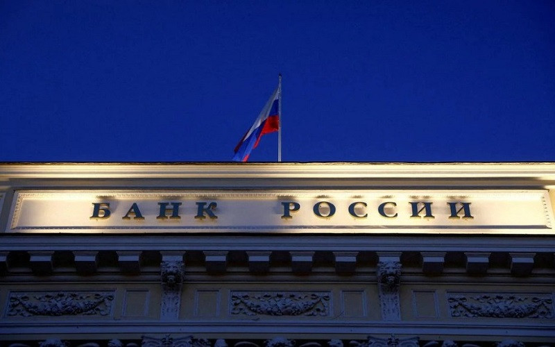Trụ sở Ngân hàng Trung ương Nga ở Moskva. (Ảnh: Reuters)