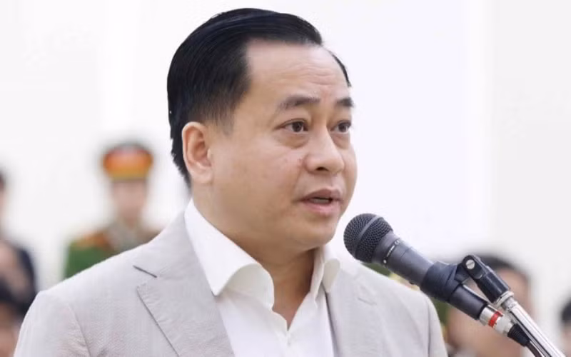 Phan Văn Anh Vũ tại phiên tòa. 