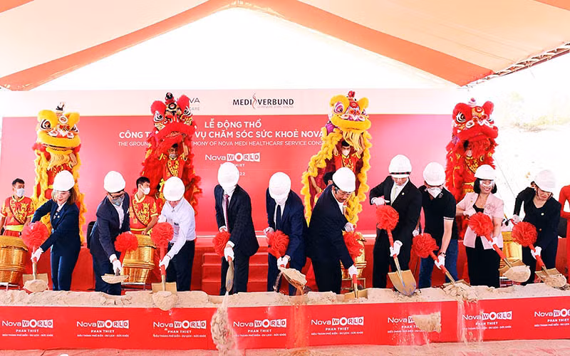 Lễ động thổ công trình dịch vụ chăm sóc sức khỏe Nova Medi tại NovaWorld Phan Thiet.