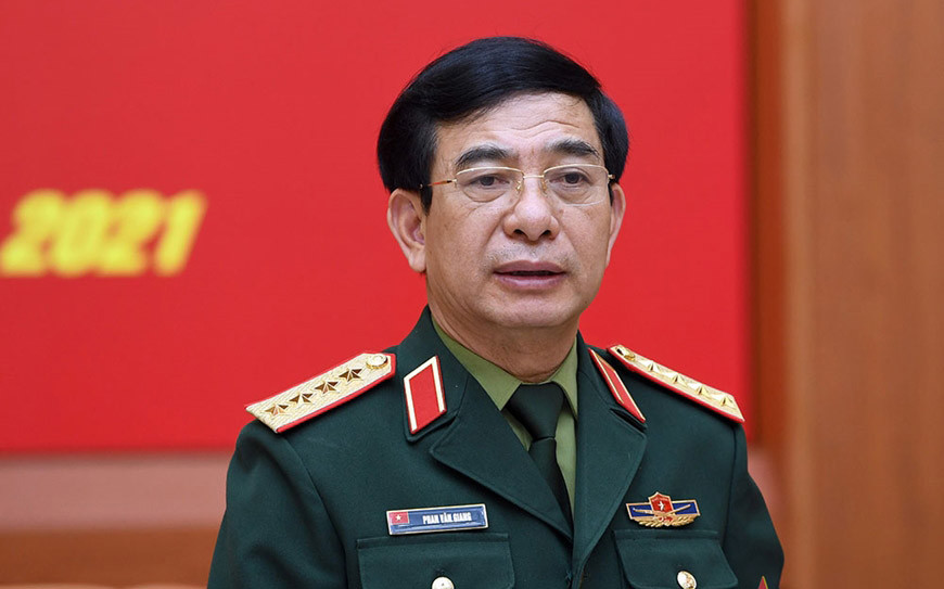 Đại tướng Phan Văn Giang, Ủy viên Bộ Chính trị, Phó Bí thư Quân ủy Trung ương, Bộ trưởng Quốc phòng. (Ảnh: QĐND)