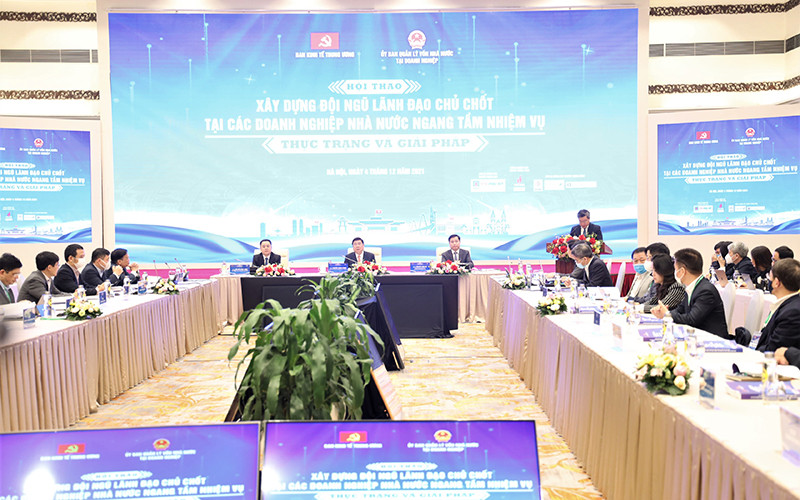 Toàn cảnh hội thảo. Xây dựng đội ngũ lãnh đạo chủ chốt doanh nghiệp nhà nước ngang tầm nhiệm vụ -0