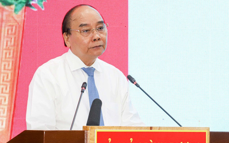 Chủ tịch nước Nguyễn Xuân Phúc phát biểu chỉ đạo tại hội nghị.