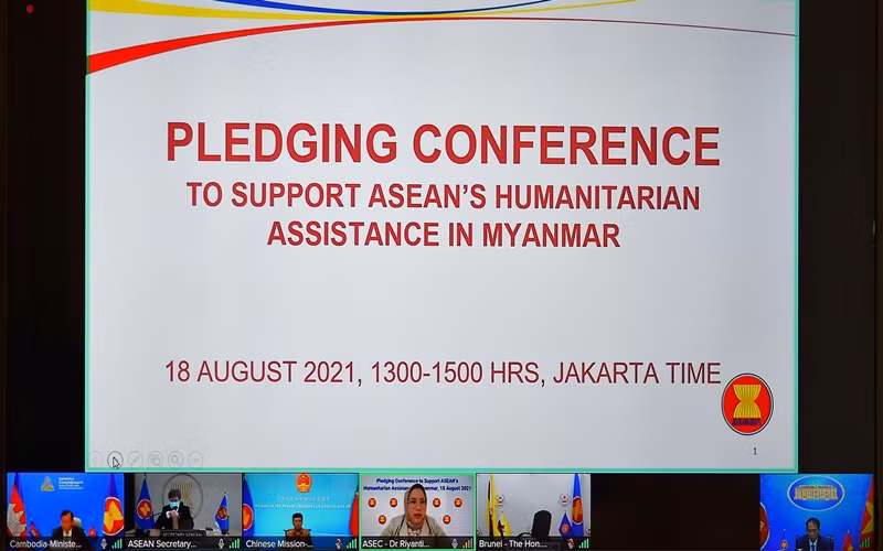 Hội nghị diễn ra theo hình thức trực tuyến. (Ảnh: Báo Thế giới và Việt Nam)