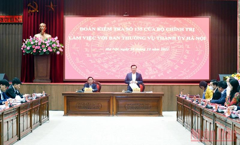 Quang cảnh cuộc làm việc. Hà Nội chọn đột phá ngay từ những việc còn khó khăn, vướng mắc -0