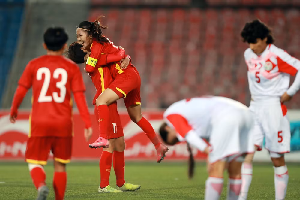 Đội tuyển nữ Việt Nam giành quyền vào Vòng chung kết Asian Cup 2022. (Ảnh: VFF)