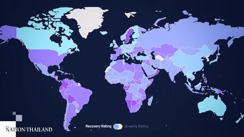 Bản đồ thống kê về số ca nhiễm Covid-19 toàn cầu. (Ảnh: Nation)